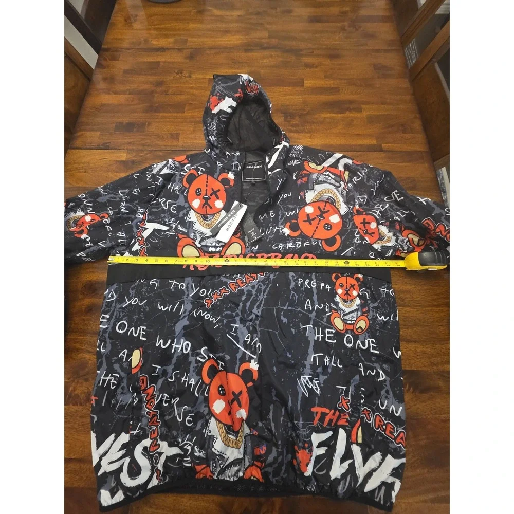 Reason Men's Windbreaker Size 3XL Jacket  New With Tag XO TEDDY ANORAk Sku89
